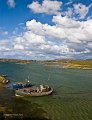 Boat aground near Cruit Island, Co. Donegal.